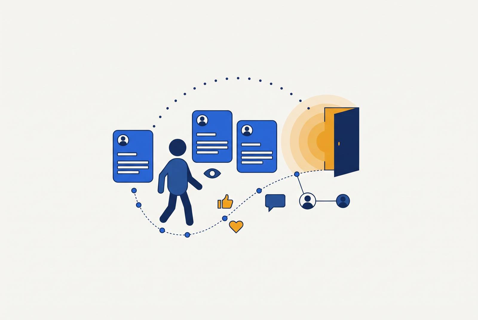 Cover illustration for “What Buyers Do on LinkedIn in the 90 Days Before They Contact Sales”