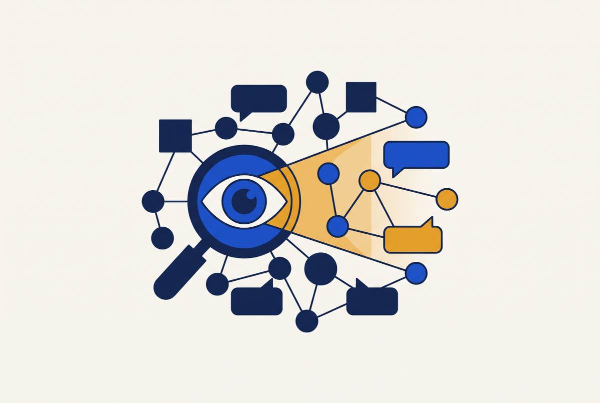 Cover illustration for “Dark Social and B2B Buyer Research Blind Spots”