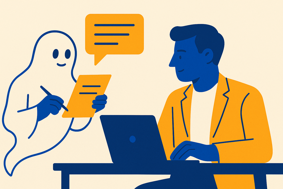 Cover illustration for “Ghostwriting and Content Delegation for Founders”
