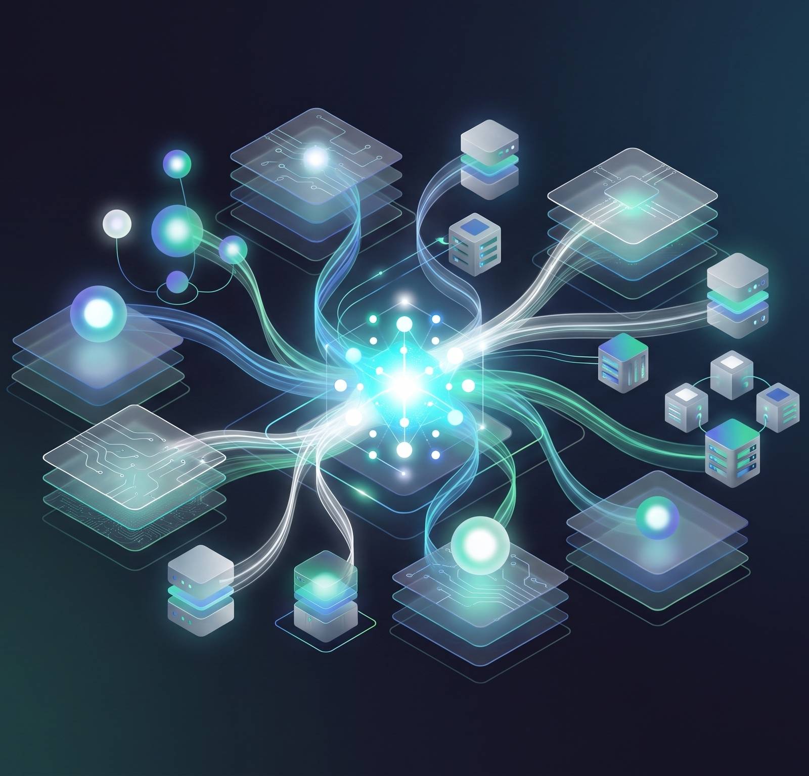 Cover illustration for “Federated Data Access for AI Workloads”