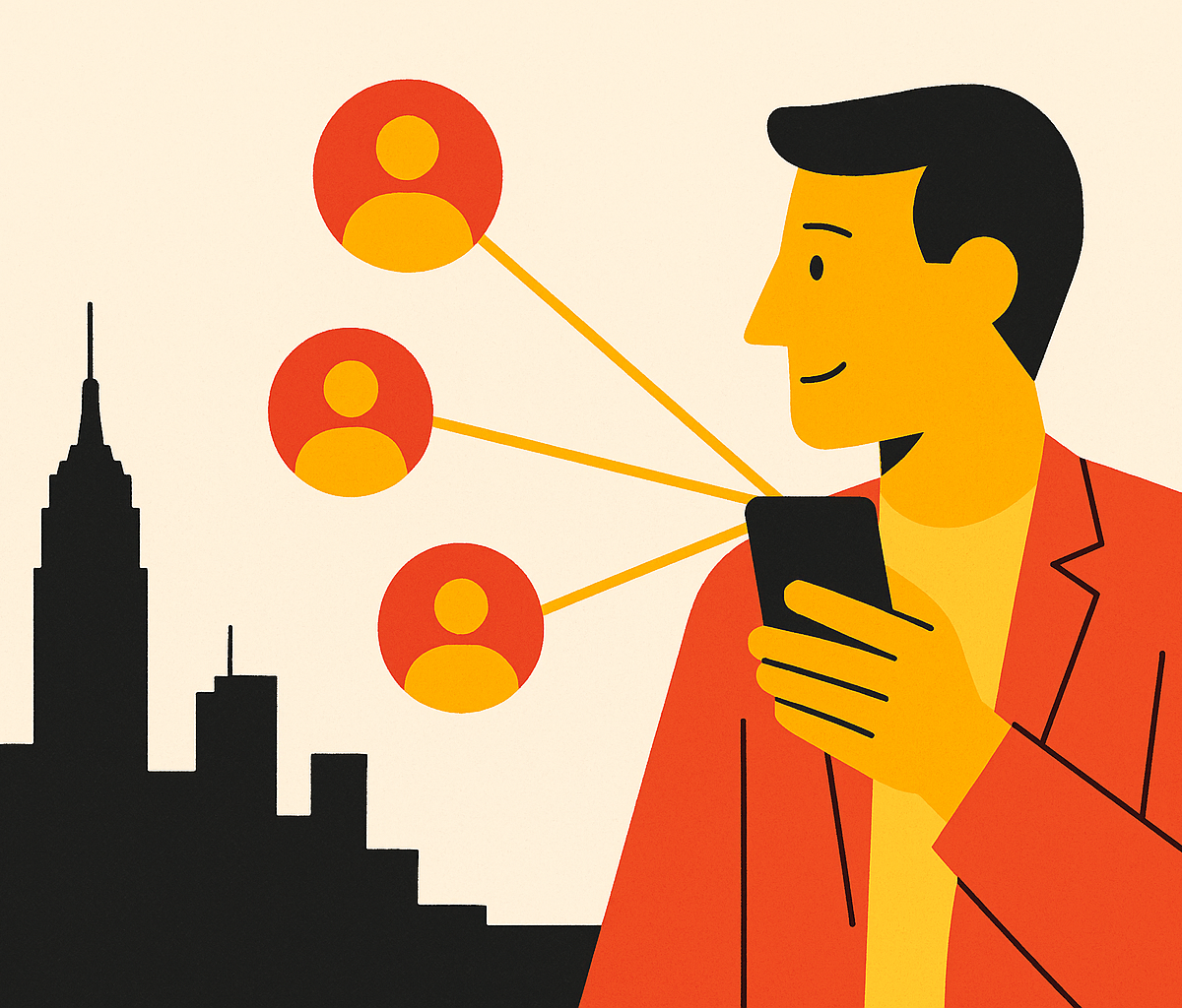 Cover illustration for “Referral and Word-of-Mouth Growth in NYC Professional Networks”