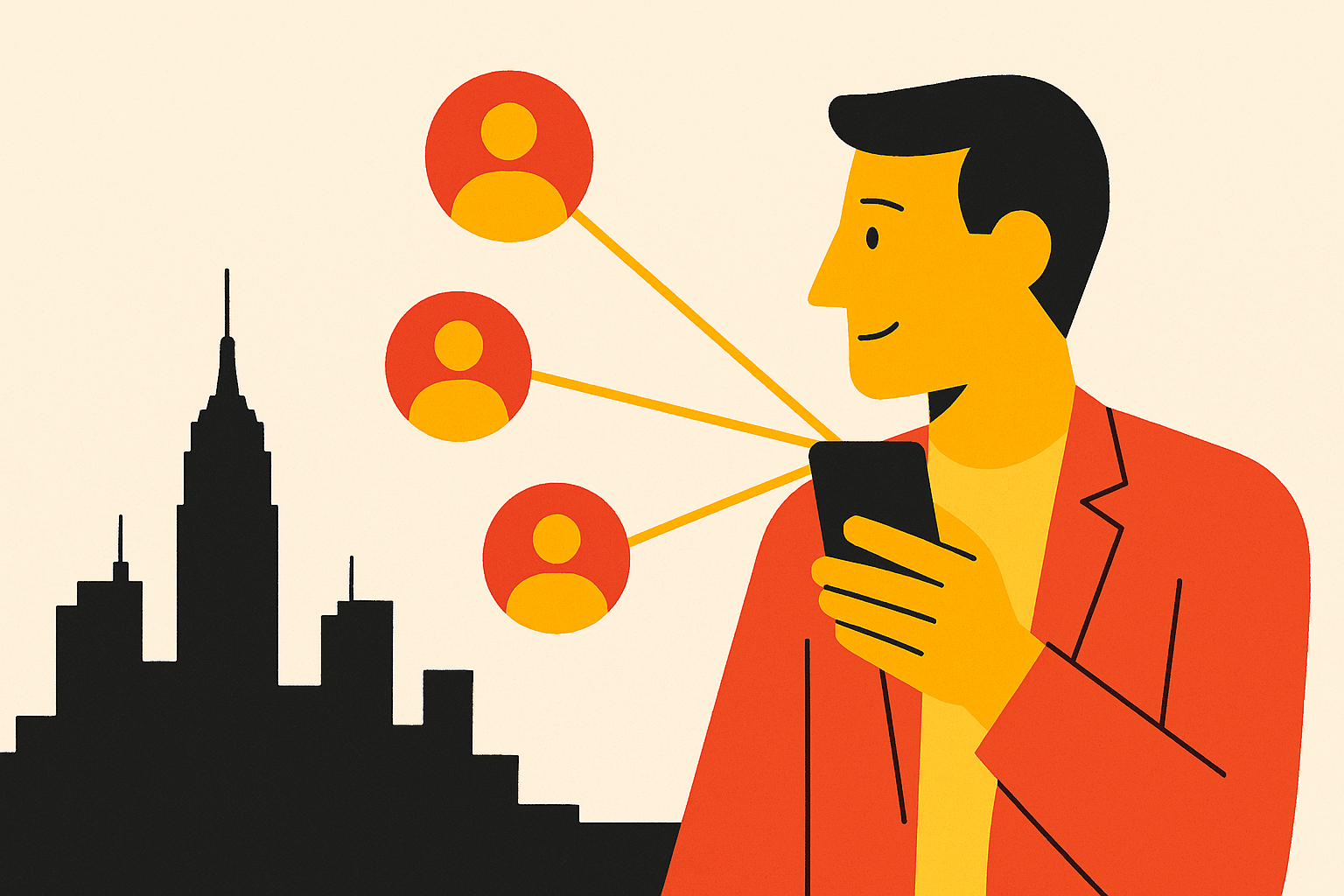 Cover illustration for “Referral and Word-of-Mouth Growth in NYC Professional Networks”