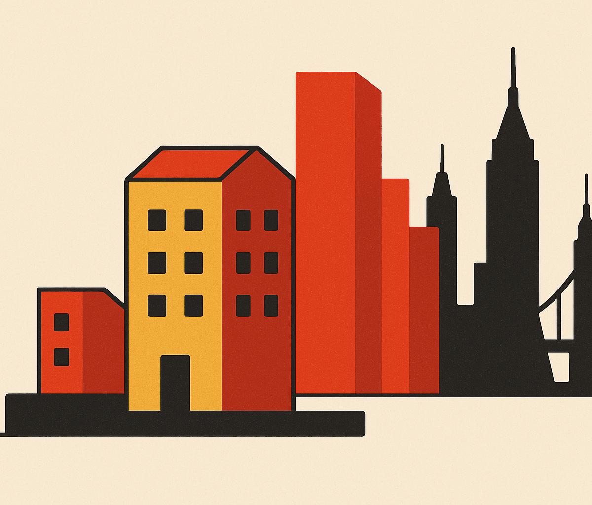 Cover illustration for “NYC Startup Office Space Options Under a Hundred Thousand Square Feet”