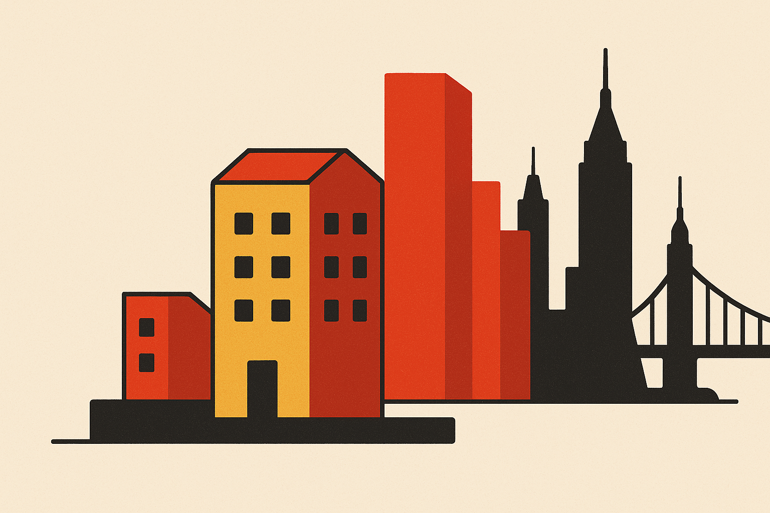 Cover illustration for “NYC Startup Office Space Options Under a Hundred Thousand Square Feet”