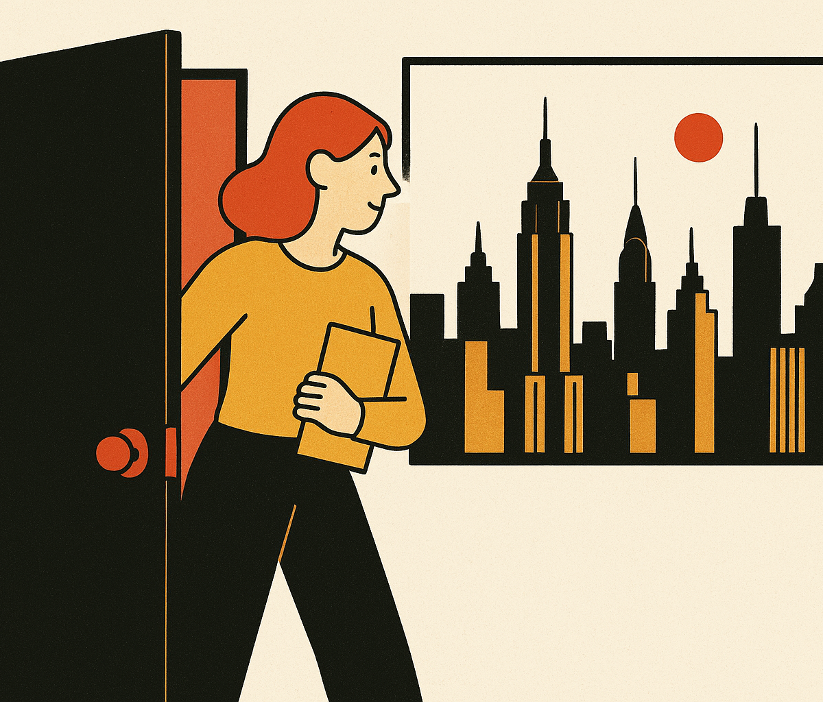 Cover illustration for “Where NYC Startups Are Actually Opening Offices in 2024”