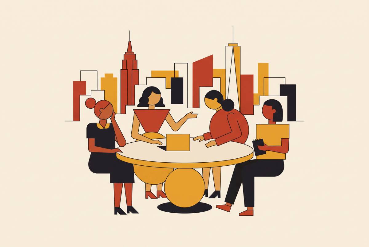 Cover illustration for “Mastermind Groups for Women Founders in NYC”