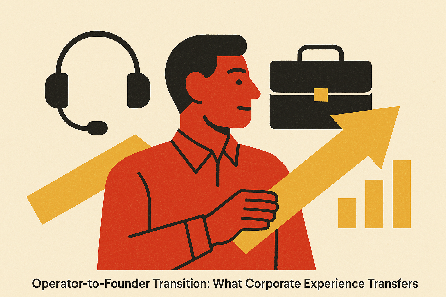 Cover illustration for “Operator-to-Founder Transition: What Corporate Experience Transfers”