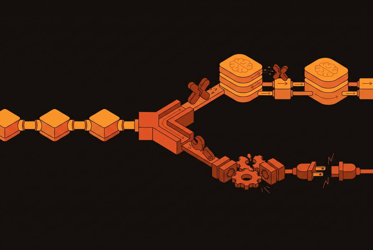 Cover illustration for “Distinguishing Model Errors From Tool Errors in Agent Traces”