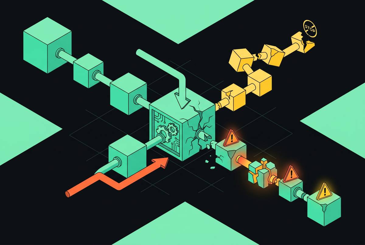 Cover illustration for “Instruction Contradiction Failures in Multi-Step Agents”