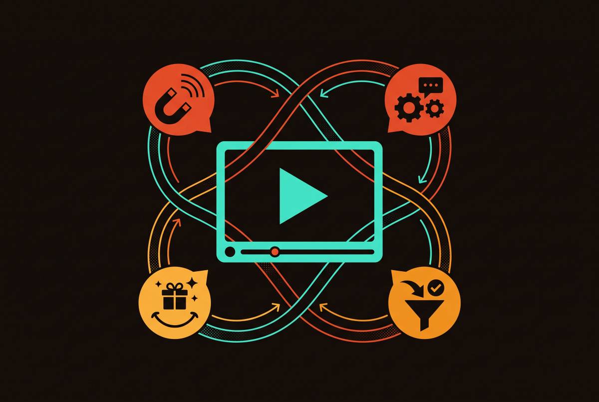 Cover illustration for “B2B SaaS Marketing Video Across the HubSpot Lifecycle”