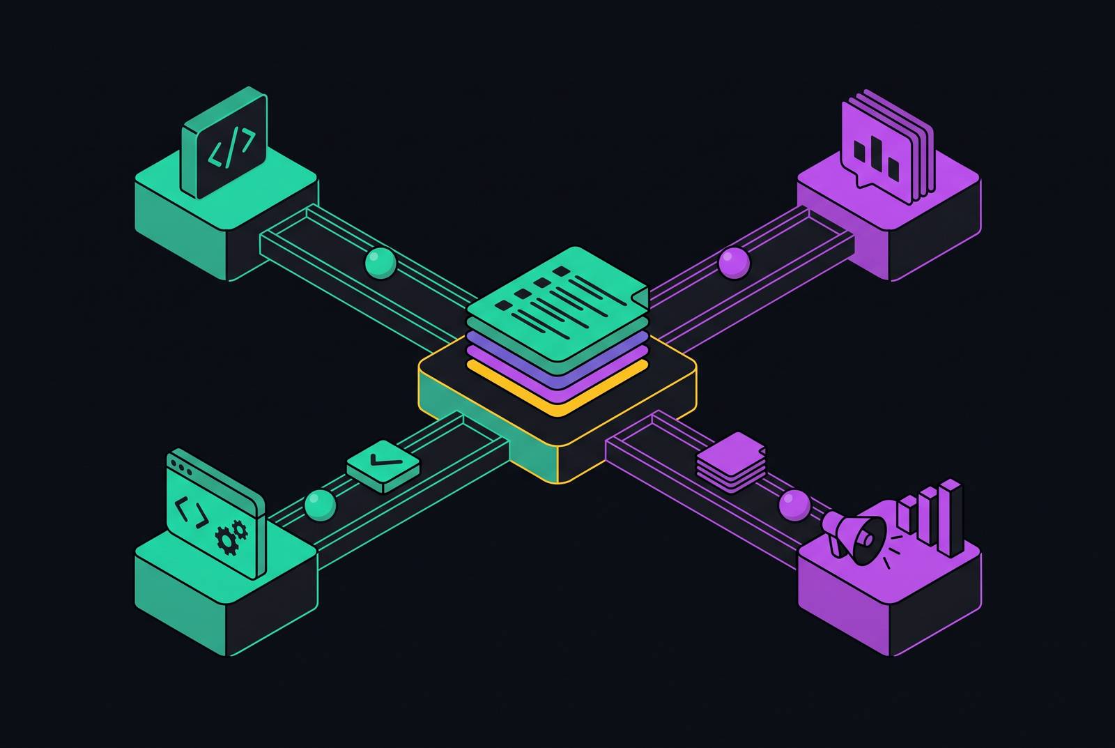 Cover illustration for “Changelog Best Practices That Serve Engineering and Marketing”