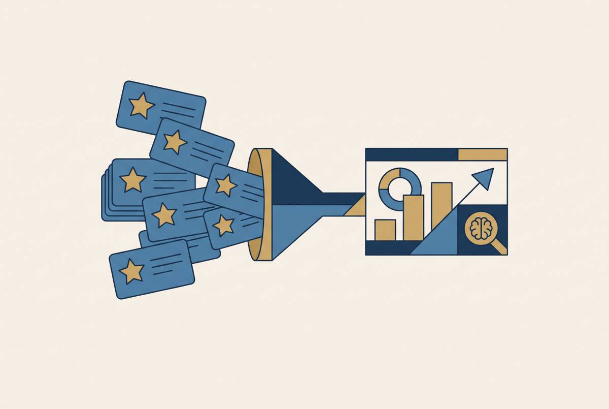 Cover illustration for “Customer Review Data as a Product and Marketing Intelligence Source”