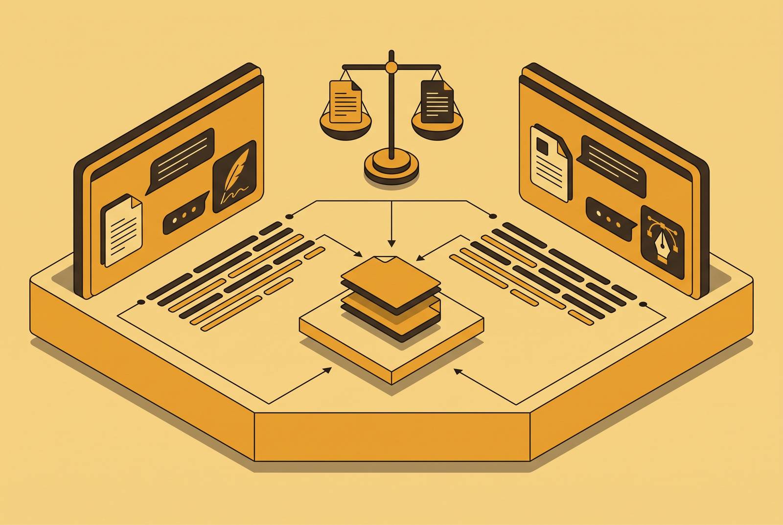 Cover illustration for “ChatGPT vs Claude for Marketing Content Drafting”