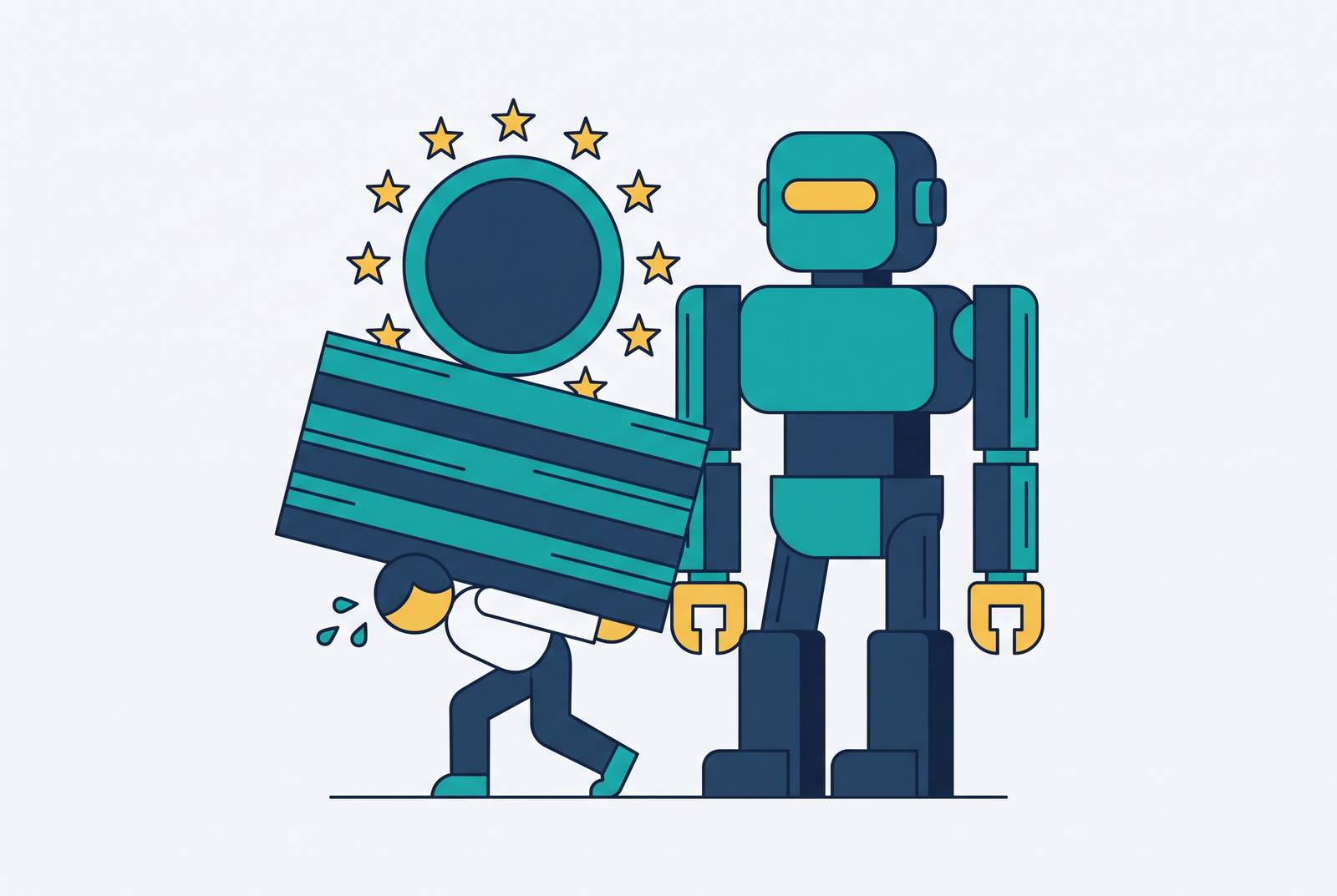 Cover illustration for “If You Use Claude to Create Content, the EU AI Act Compliance Burden Falls on You—Not Anthropic”