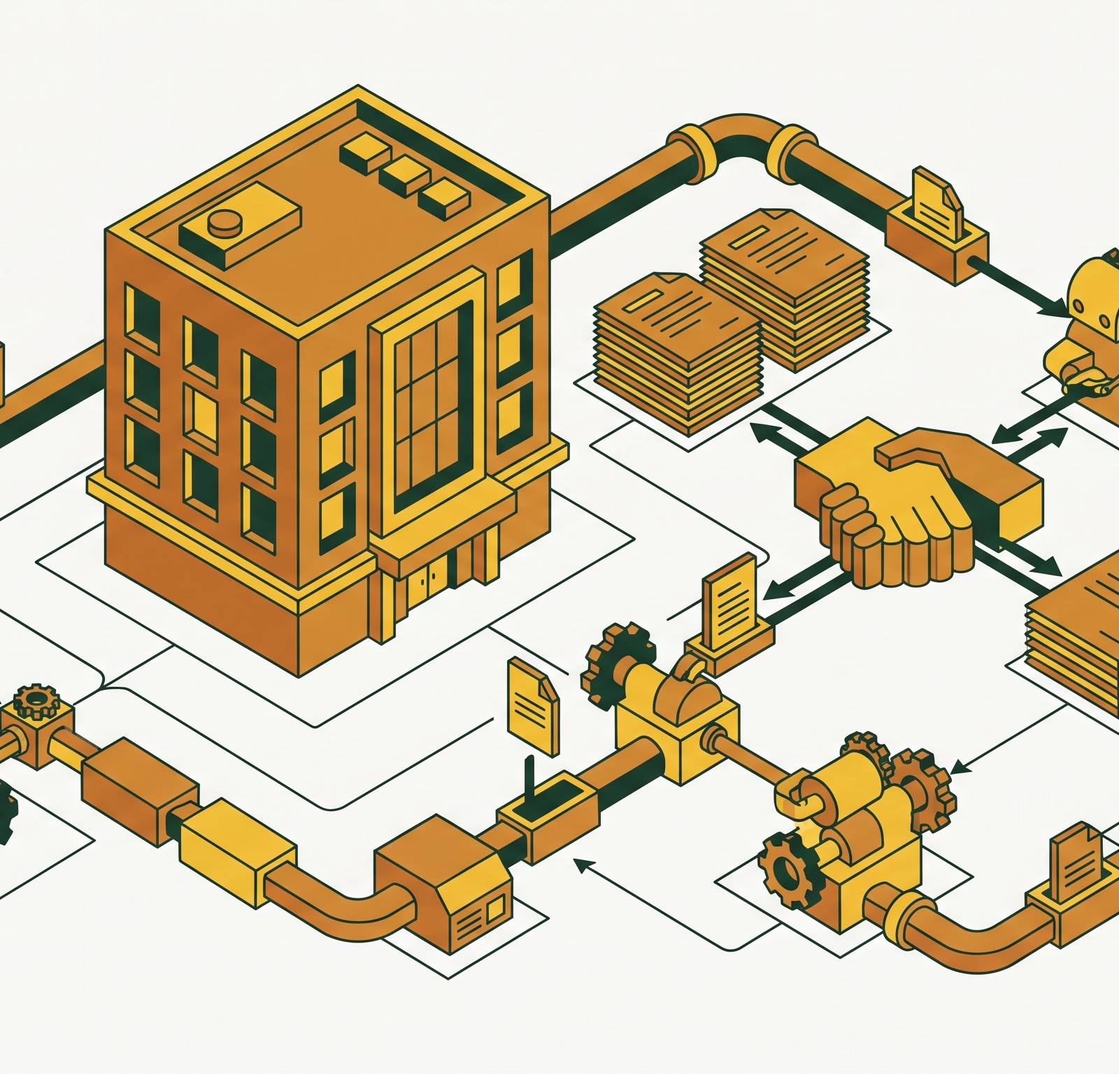 Cover illustration for “What AI Agents Actually Do Inside a Commercial Real Estate Deal”