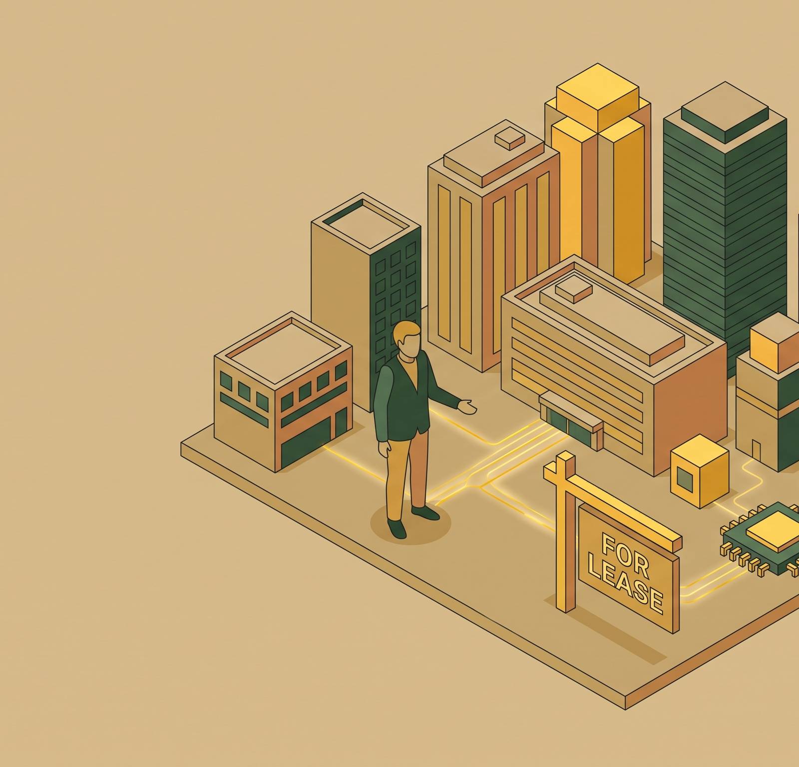 Cover illustration for “How Brokers Can Use AI to Win More CRE Listings”