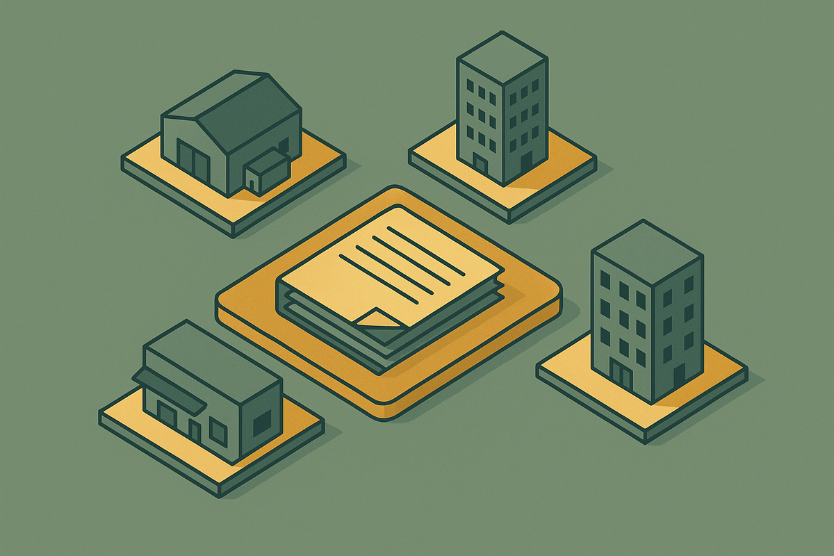 Cover illustration for “CRE Loan Package Requirements by Property Type”