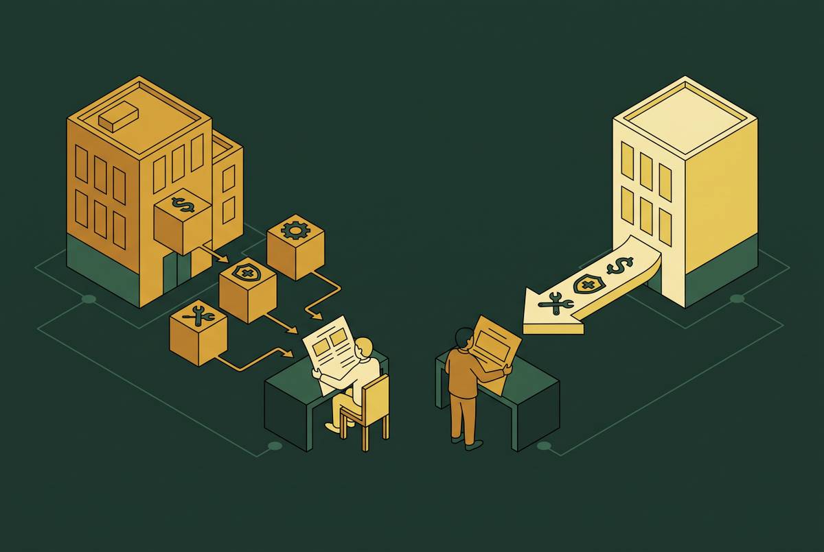 Cover illustration for “NNN vs. Gross Lease Underwriting Differences for CRE Lenders”