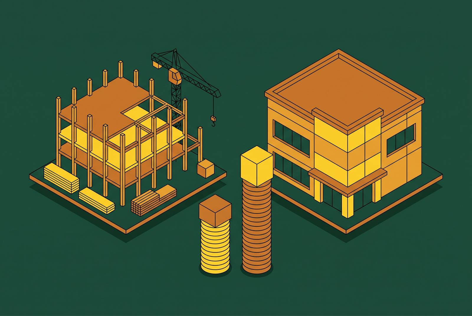 Cover illustration for “Loan-to-Cost vs. Loan-to-Value in CRE Lending”