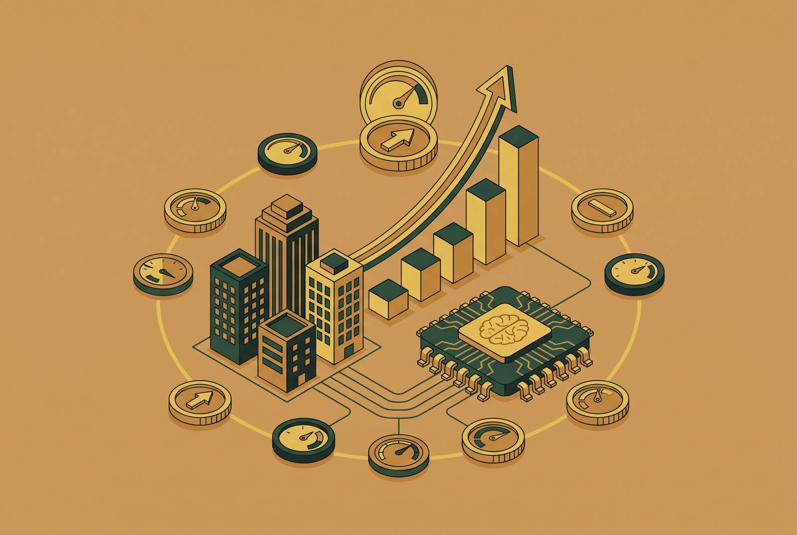 Cover illustration for “How CRE Firms Are Measuring the Return on AI Investment”