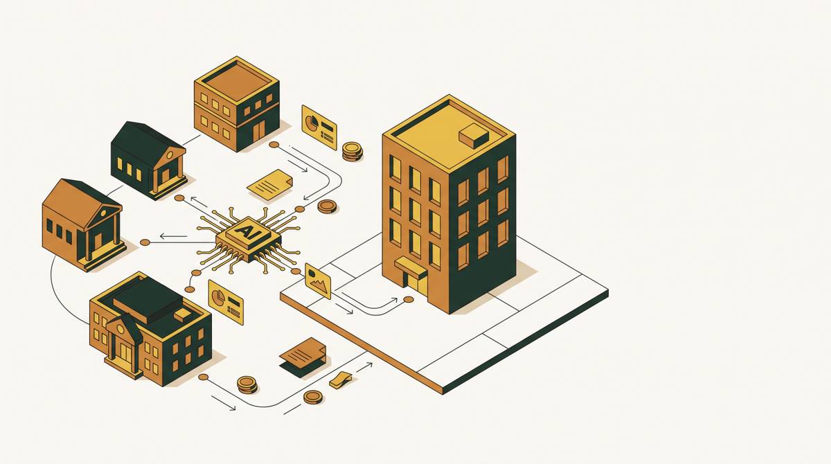 Cover illustration for “How AI Is Changing Commercial Real Estate Lender Matching”