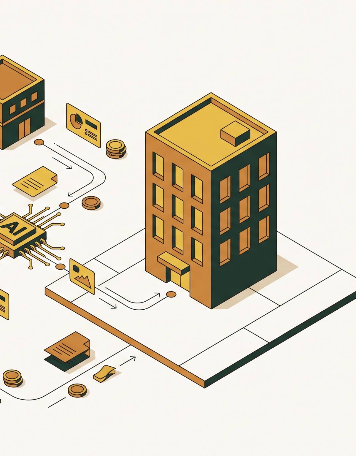 Cover illustration for “How AI Is Changing Commercial Real Estate Lender Matching”