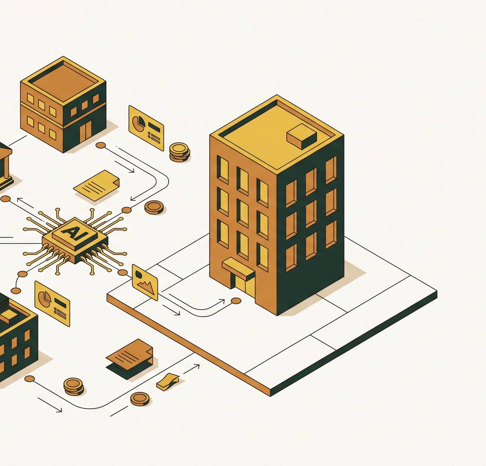 Cover illustration for “How AI Is Changing Commercial Real Estate Lender Matching”