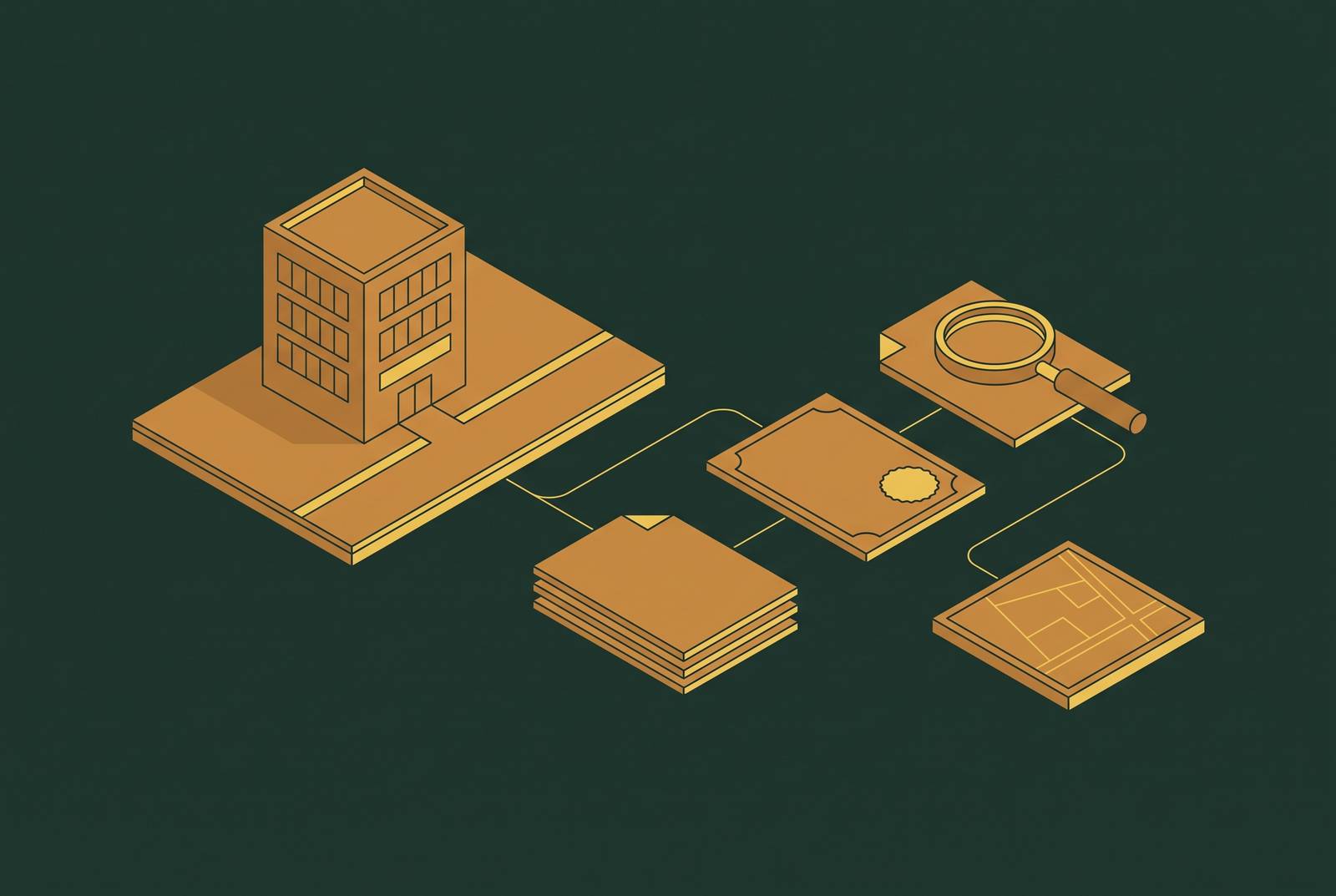 Cover illustration for “Title Review Process in Commercial Real Estate Deals”