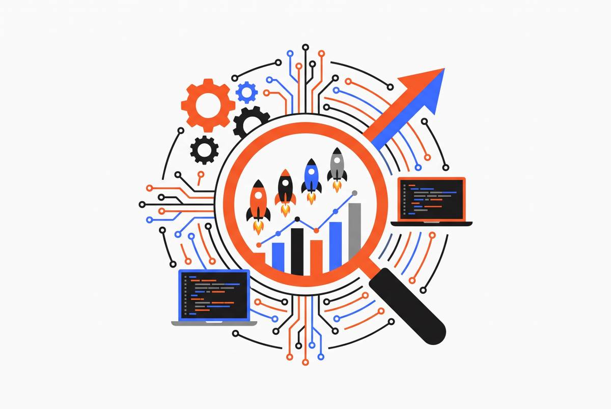 Cover illustration for “Competitive Analysis Examples From Early-Stage B2B Startups”