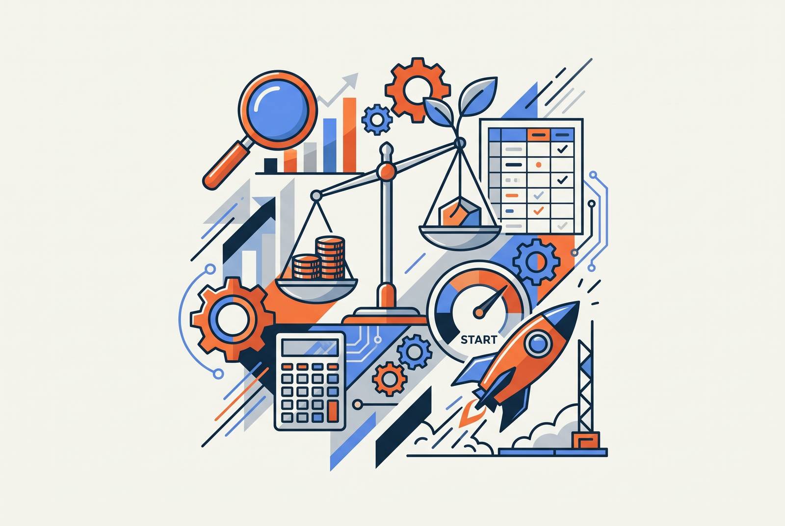 Cover illustration for “Unit Economics Benchmarks for Pre-Revenue Startup Models”