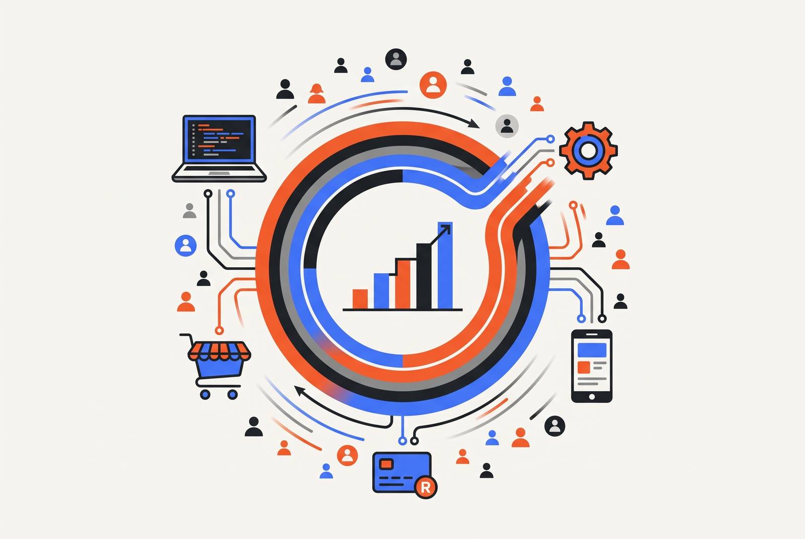 Cover illustration for “Customer Retention Rate Benchmarks by Startup Type”