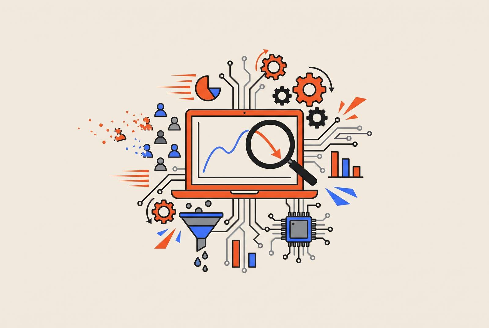 Cover illustration for “Churn Rate Analysis for Early-Stage SaaS Startups”