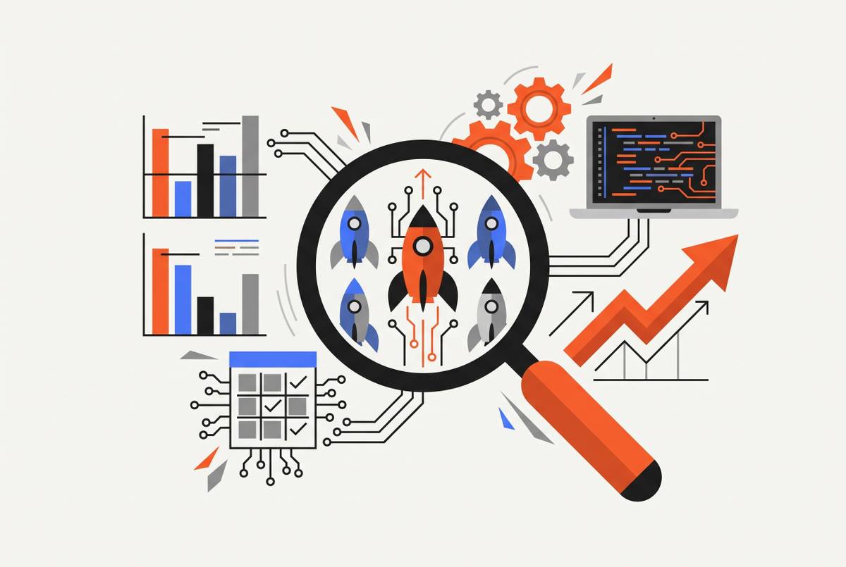 Cover illustration for “Competitor Analysis Template for Pre-Launch Startups”