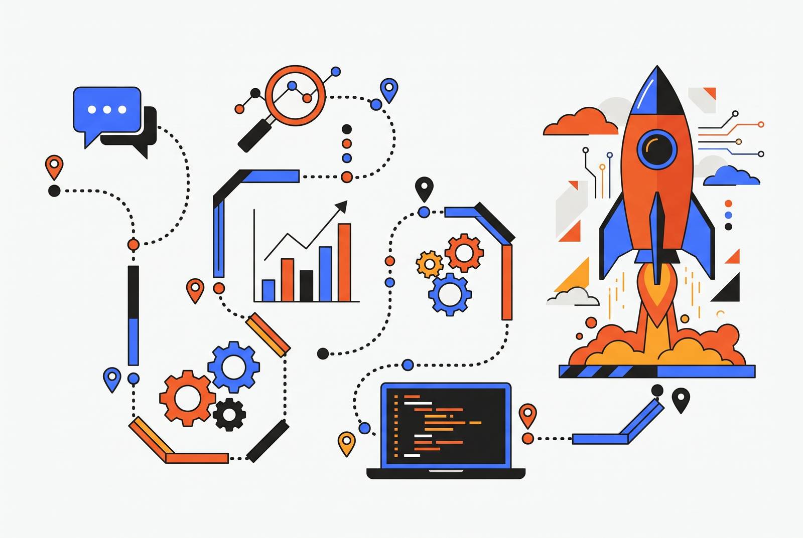Cover illustration for “Customer Experience Journey Mapping Before Launch”