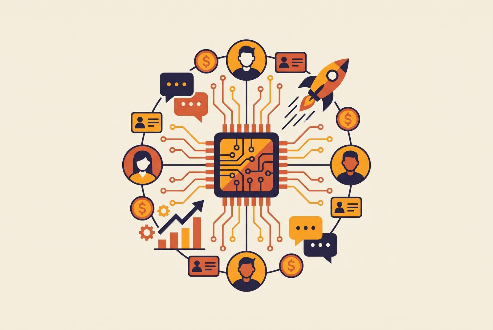 Cover illustration for “Startup CRM Options Under 50 Dollars Monthly”