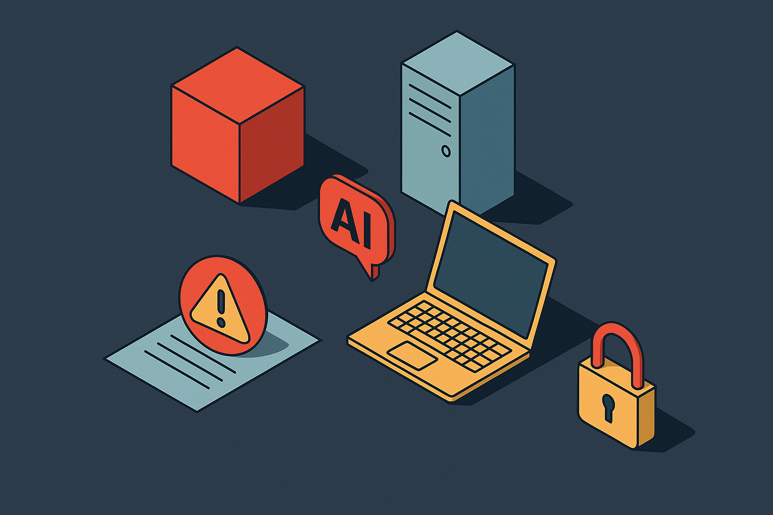 Cover illustration for “Shadow AI Risk from Unsanctioned LLM Tool Use”