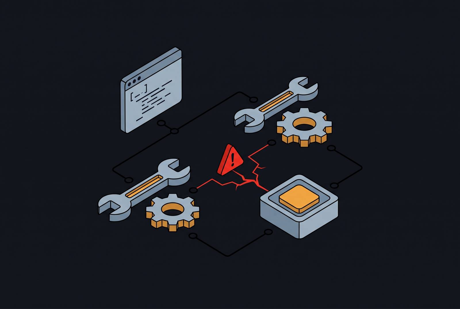 Cover illustration for “Code Execution Risks in LLM Tool Use”