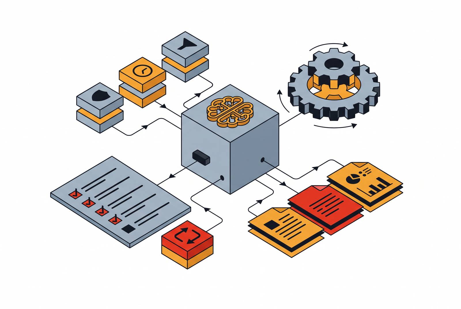 Cover illustration for “ISO 42001 AI Management System Requirements”