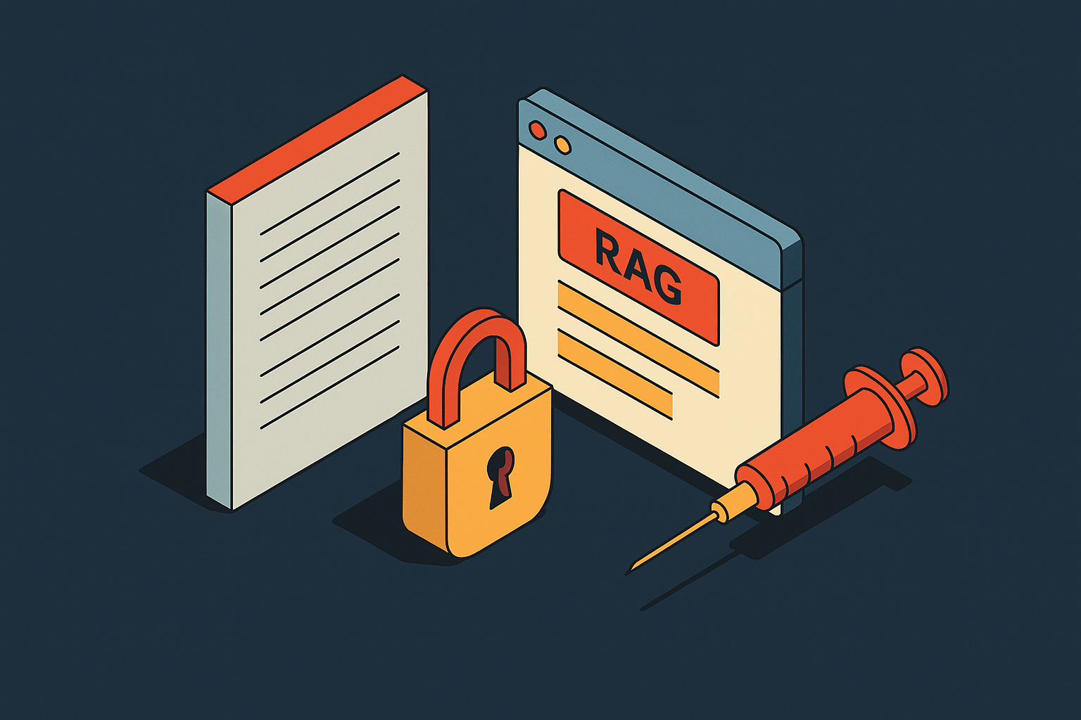Cover illustration for “documented real-world prompt injection attacks against RAG-based enterprise tools”