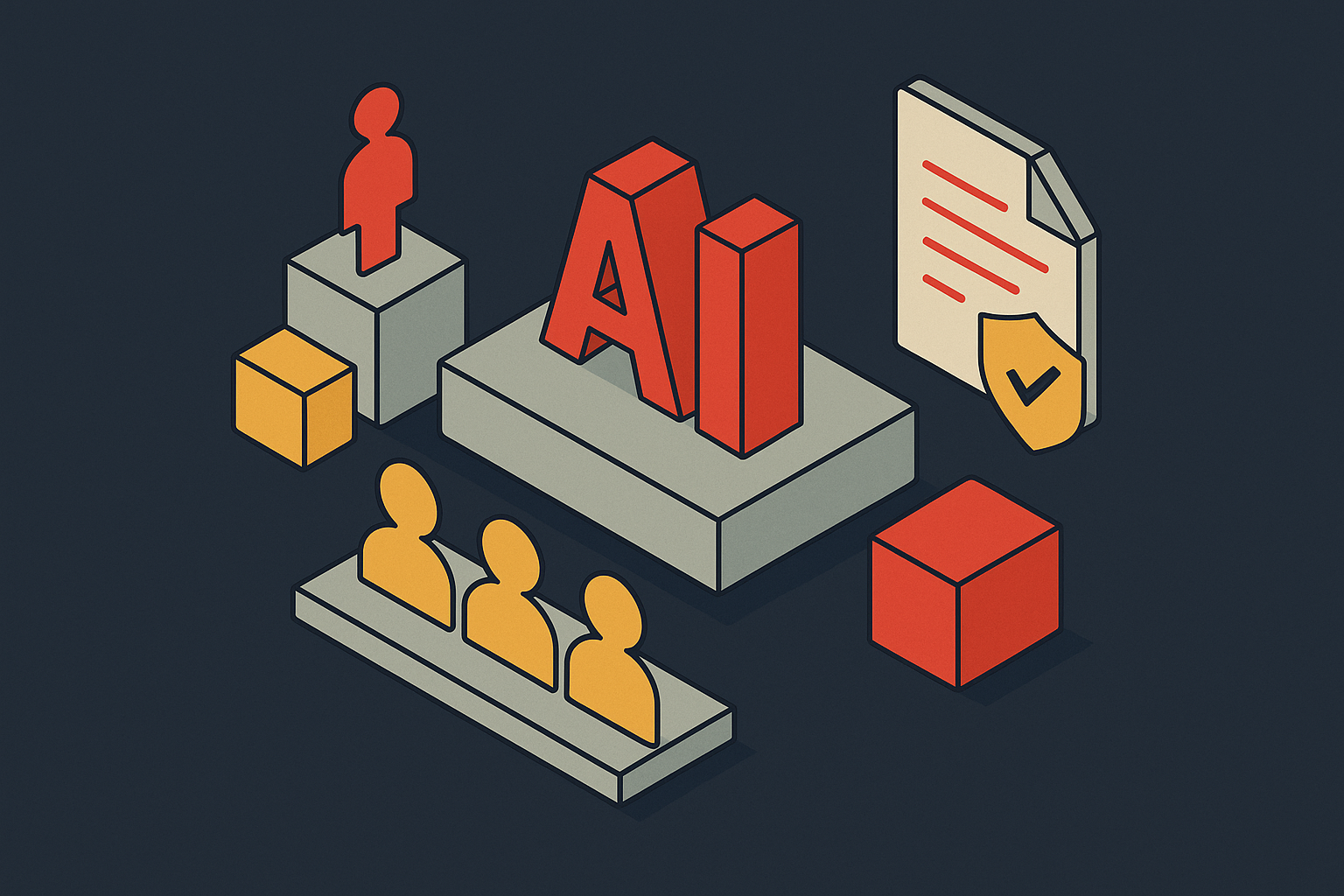 Cover illustration for “AI Risk Governance Roles and Responsibilities in Large Enterprises”