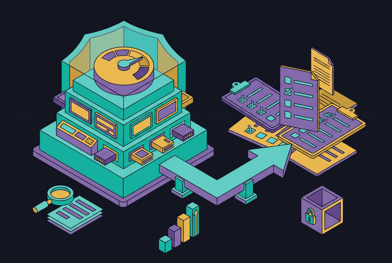 Cover illustration for “Selecting Purpose-Built Platforms Over Checklist Tools for OWASP LLM and NIST AI RMF Vendor Scoring”
