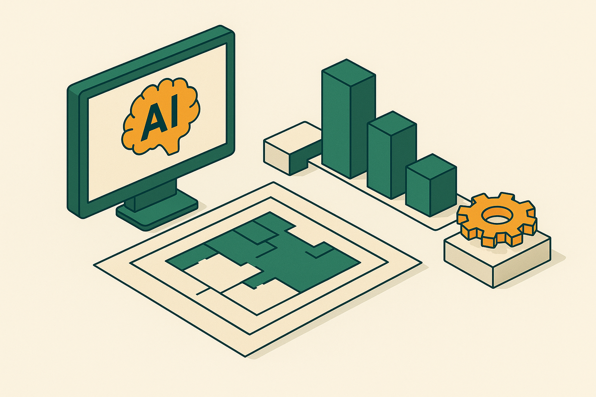 Cover illustration for “AI-Assisted Plan Building in Commission Software”