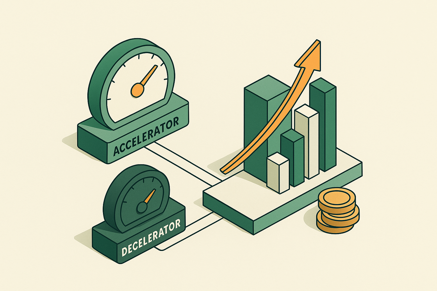 Cover illustration for “Accelerator and Decelerator Mechanics in Commission Plans”
