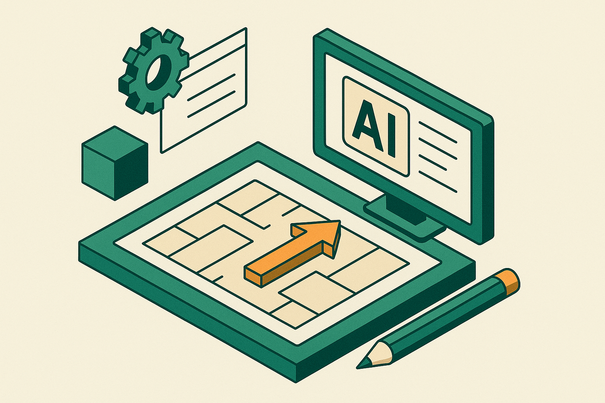 Cover illustration for “AI-Assisted Plan Building in Commission Software”