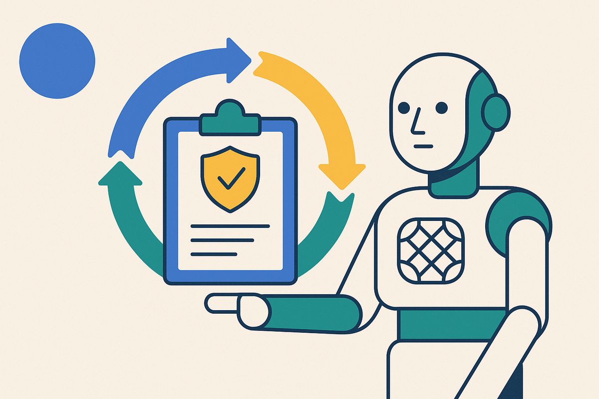 Cover illustration for “NIST Risk Management Framework for AI Agents”