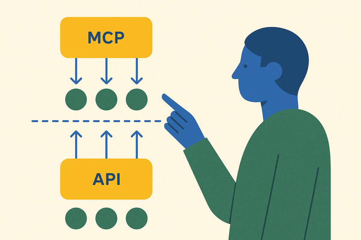 Cover illustration for “How MCP Differs from a Traditional API”