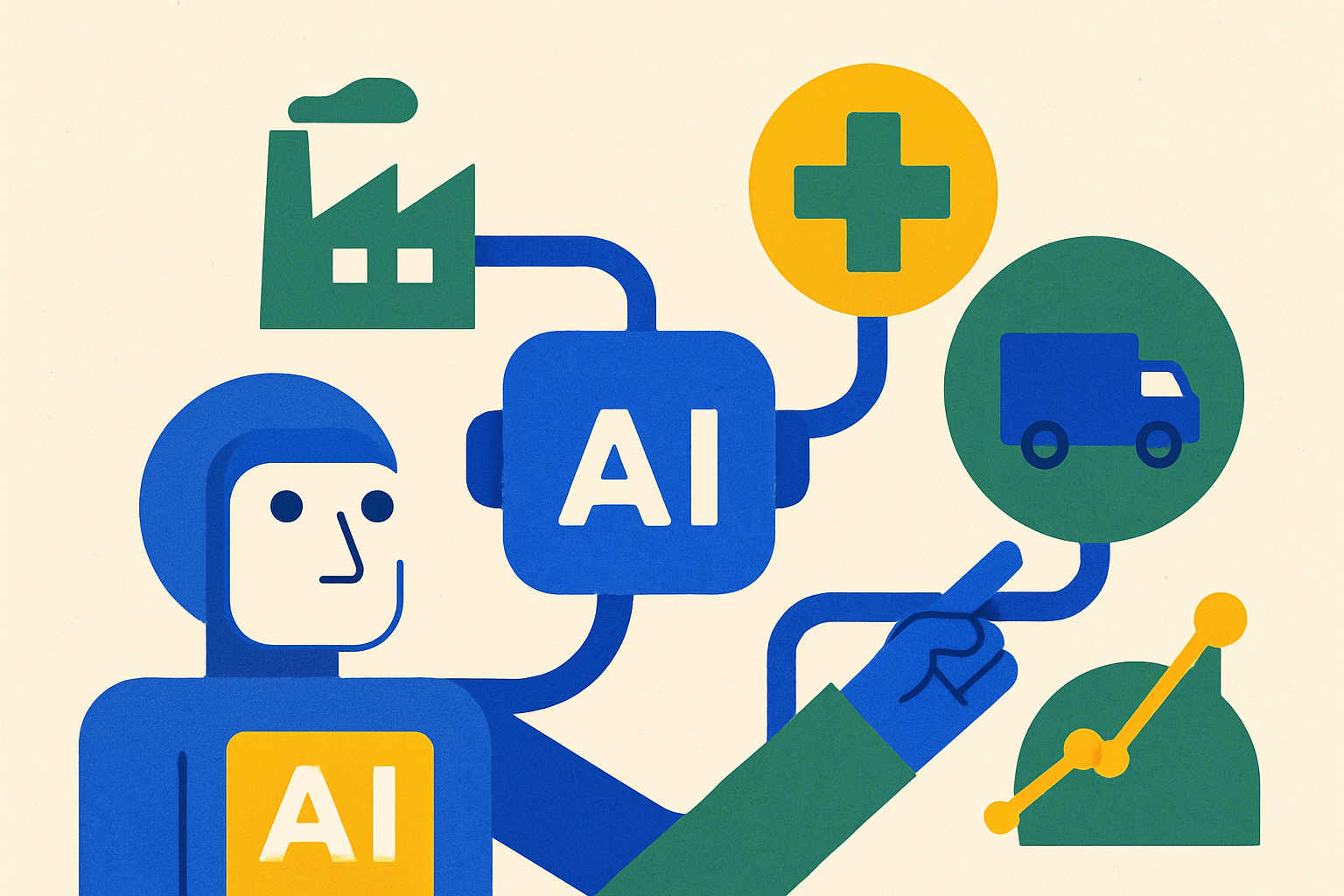 Cover illustration for “Real-World Agentic AI Use Cases Across Industries”