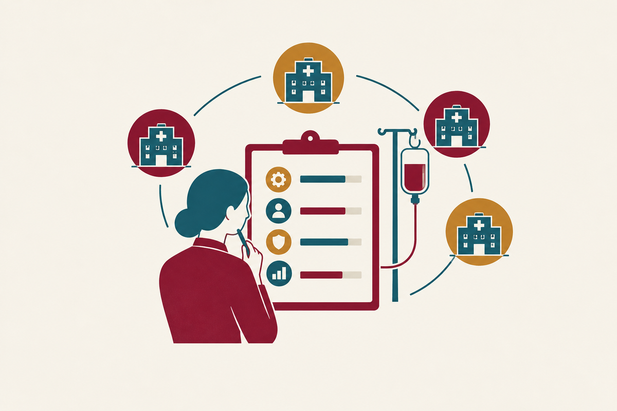 Cover illustration for “Scorecard for Evaluating Operator-Embedded RCM Models in Multi-Site Infusion Platforms”
