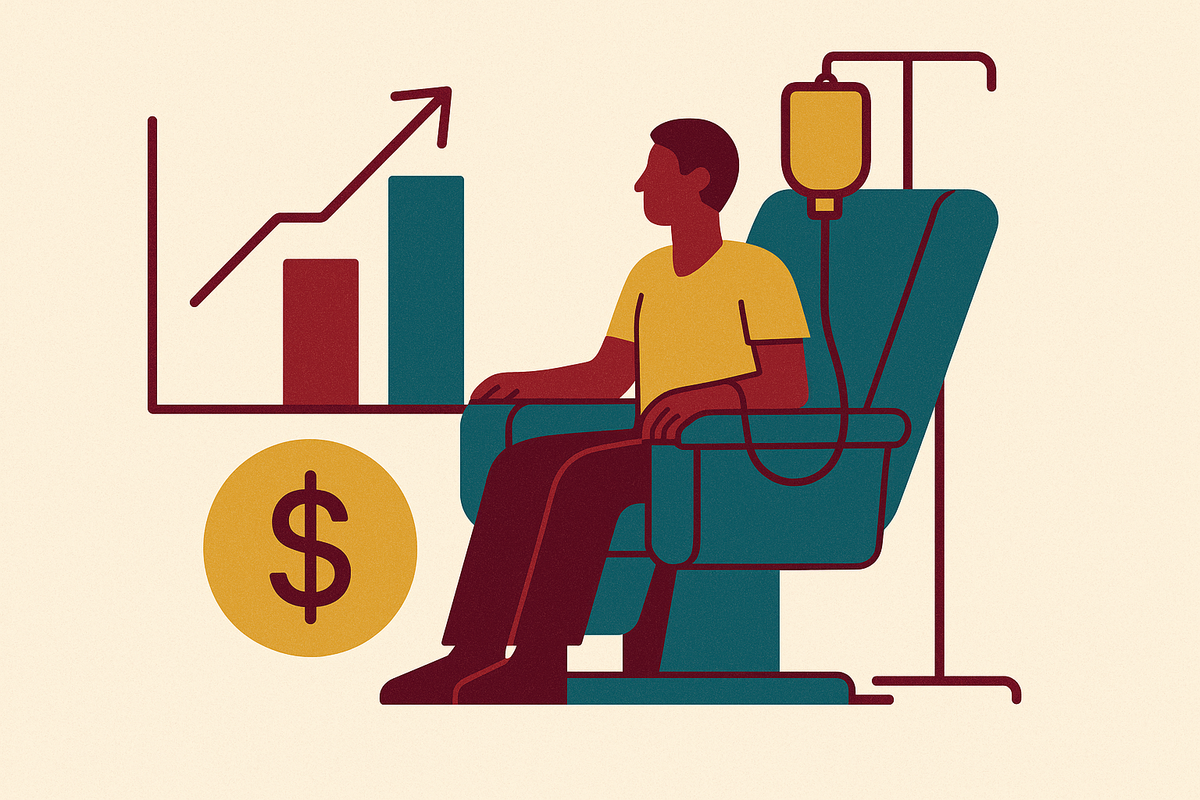 Cover illustration for “Freestanding Infusion Center Chair Economics and Revenue per Visit”