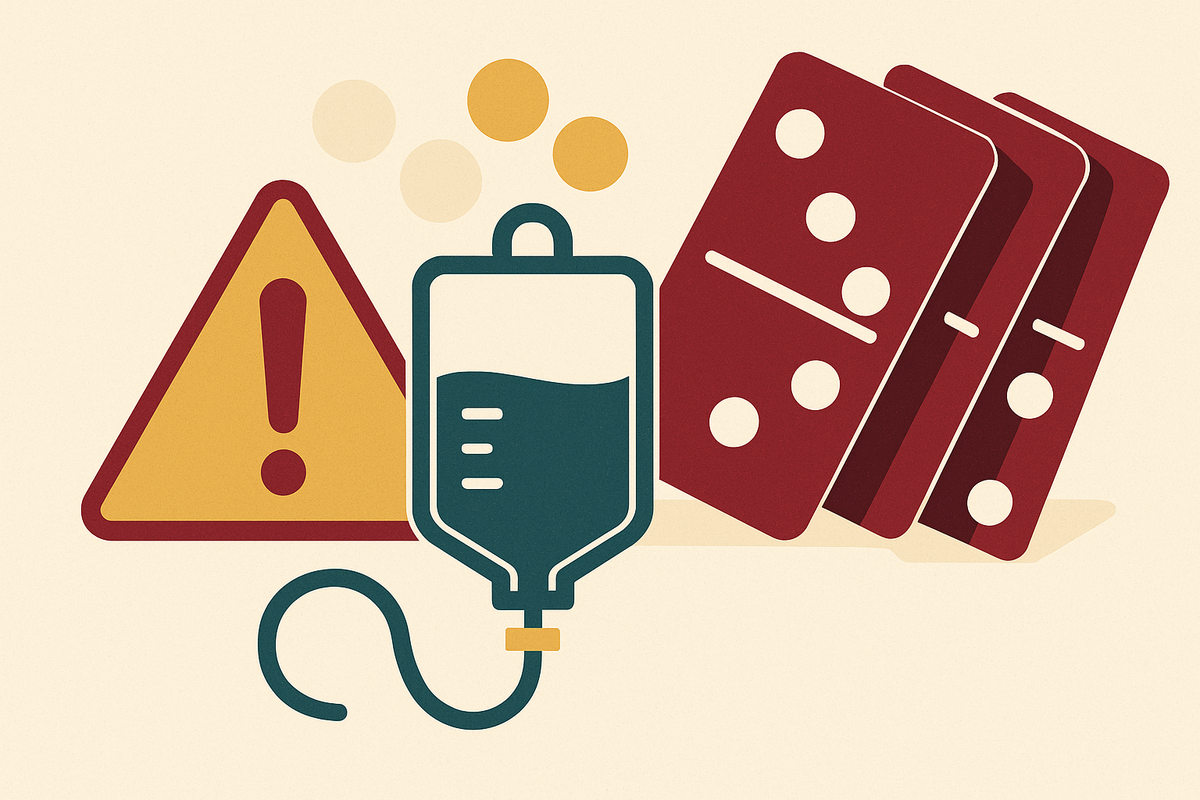 Cover illustration for “Catastrophic Claim Concentration Risk in Small Infusion Groups”